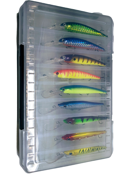 Amish Outfitters Double Sided Crankbait Box - 18 Compartment – Fishing  Addiction Gear