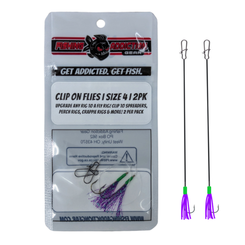 Fishing Addiction Gear Clip-On Flies | Glacier Ice