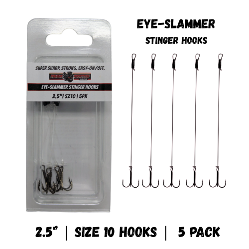 Eye-Slammer Stinger Hooks - 2.5'' | BLK | 5PK