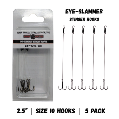 Eye-Slammer Stinger Hooks - 2.5'' | BLK | 5PK