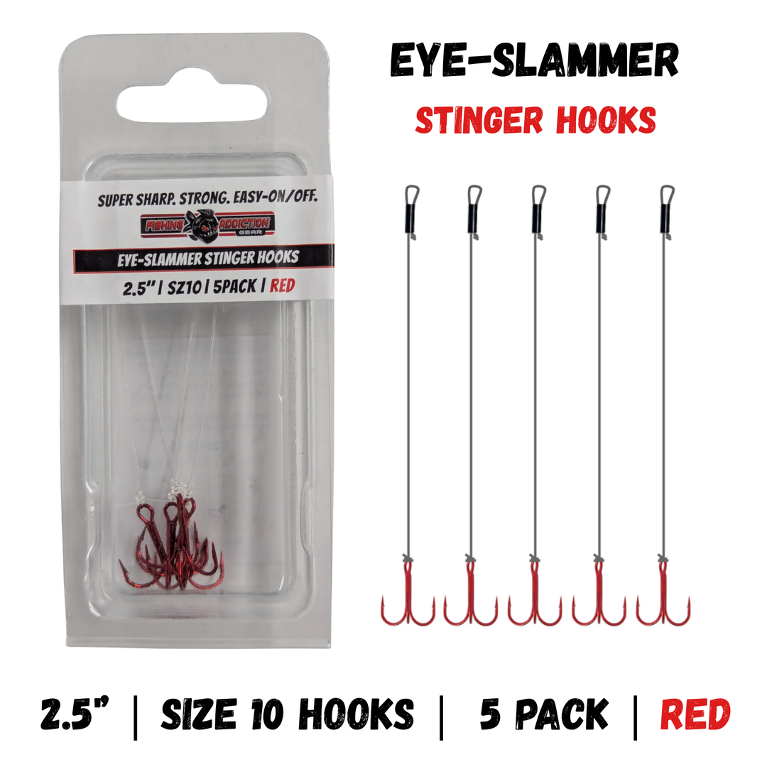 Eye-Slammer Stinger Hooks - 2.5'' | RED