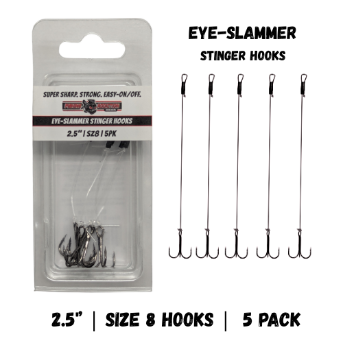 Eye-Slammer Stinger Hooks - 2.5'' | BLK | 5PK