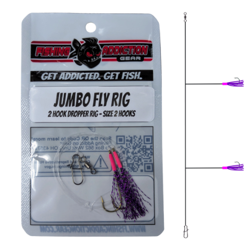 Three Fly Rig Jumbo Fly Rig - Size 2 – Fishing Addiction Gear