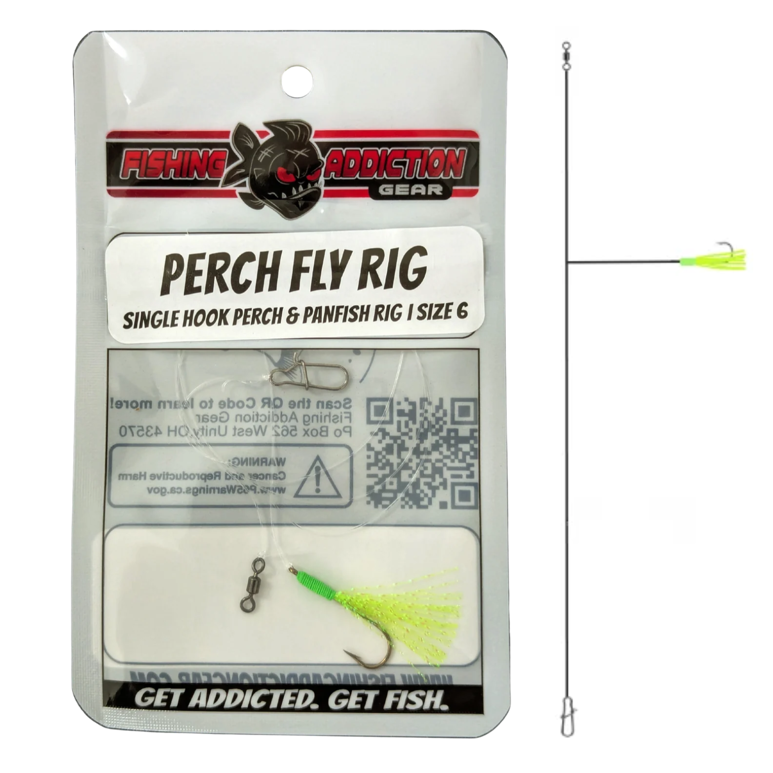 Perch Fly Rig - Single Hook Perch & Panfish Rig – Fishing Addiction Gear