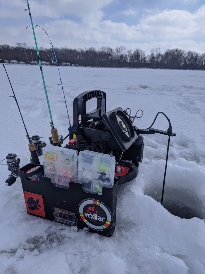 ice rigs magnetic tackle box Ice Fishing Caddy 2.0