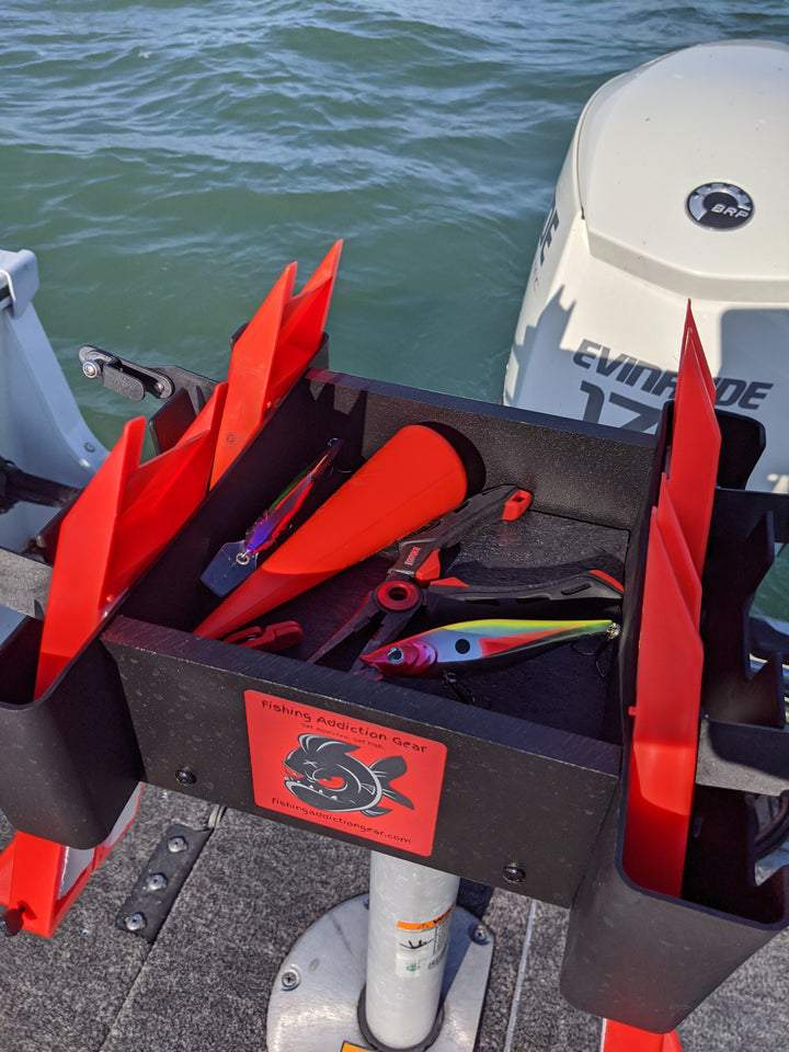 29l fishing tackle boxes fishing chair 2 Caddy Modified Seat Base Version- Holds Church Tackle and many more! –  Fishing Addiction Gear