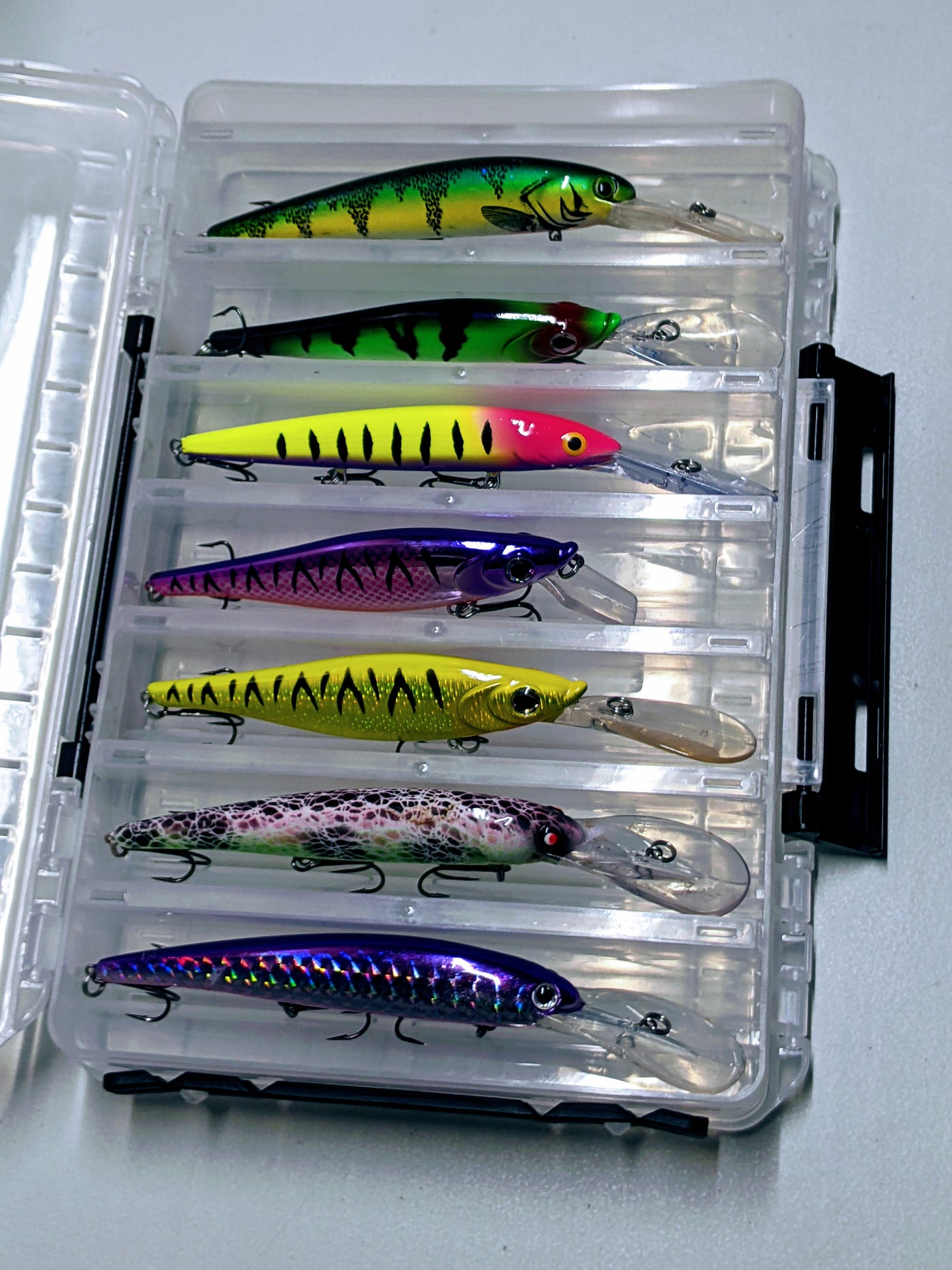 14 Compartments Double-Sided Fishing Lure Hook Tackle Box Visible