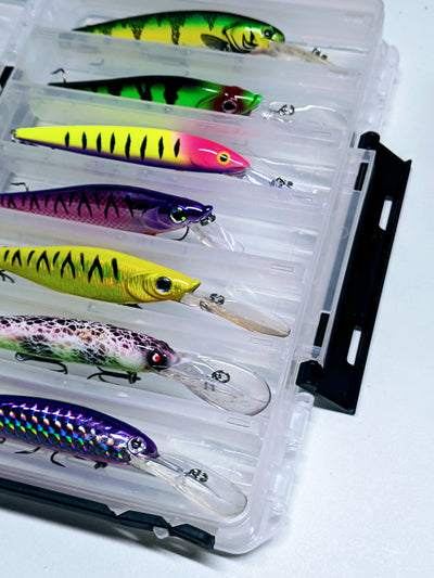 Amish Outfitters Double Sided Crankbait Box - 14 Compartment