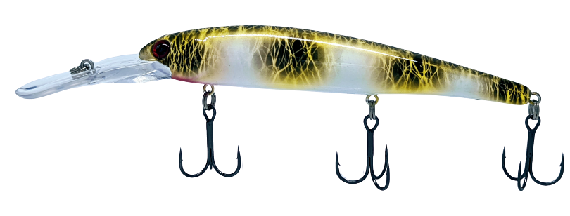bandis fishing lure Freak Show creating the tight vibration and noise response that triggers strikes during long trolling passes Custom Bandit Walleye Deep -